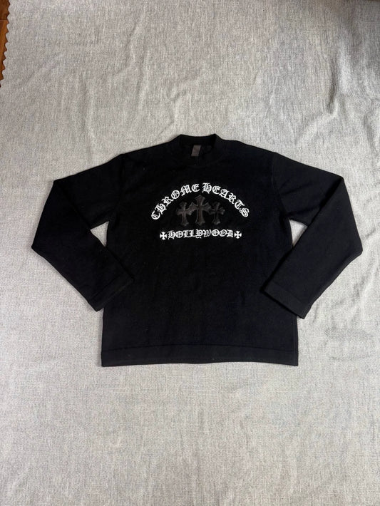 Chrome Hearts black cashmere sweatshirt