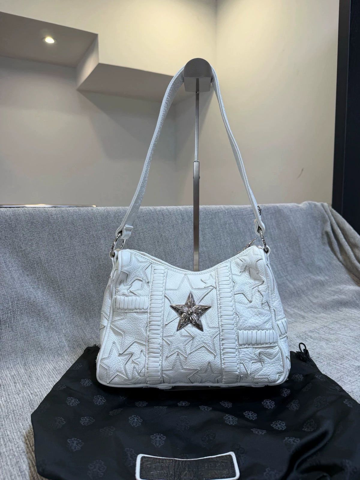 Chrome Hearts star-patterned medium shoulder bag