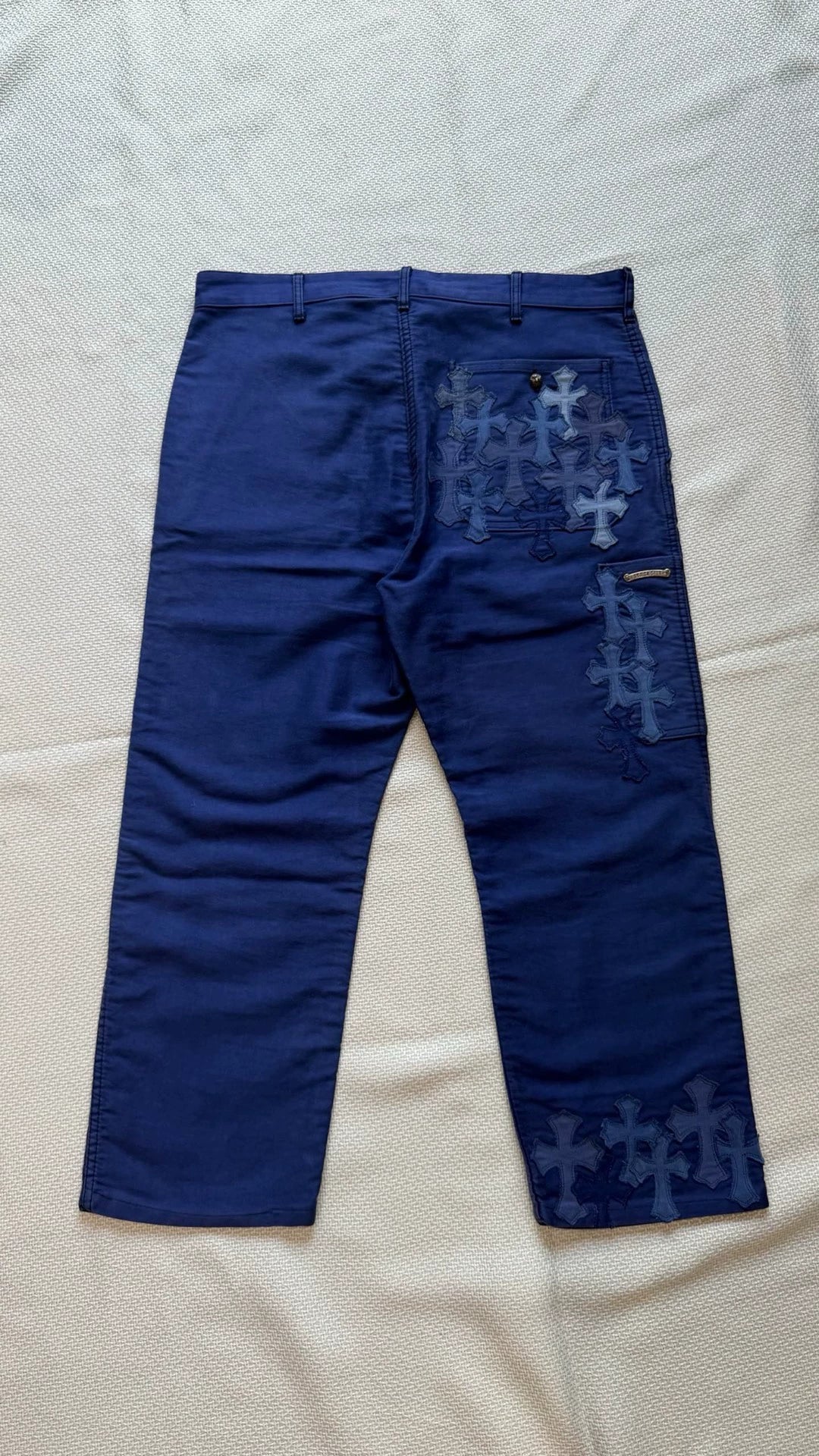 Chrome Hearts light wash cargo Pants