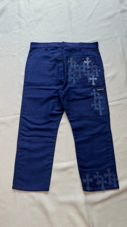Chrome Hearts light wash cargo Pants