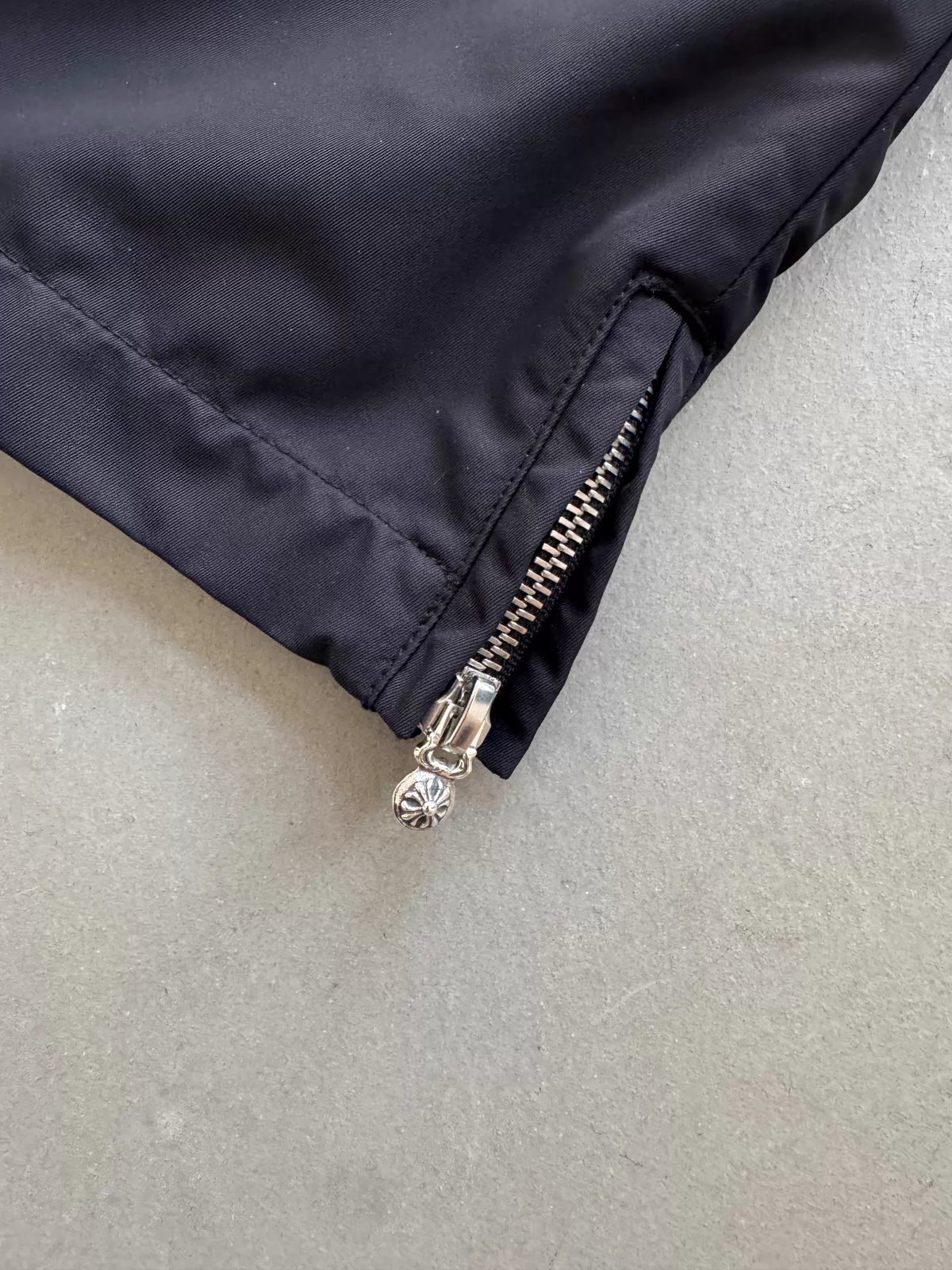 Chrome Hearts Sanskrit Print Nylon Mesh Zipper Pants