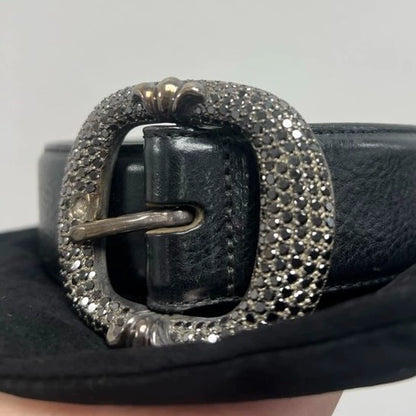 Chrome Hearts Full Black Diamond Gunslinger Ring Belt