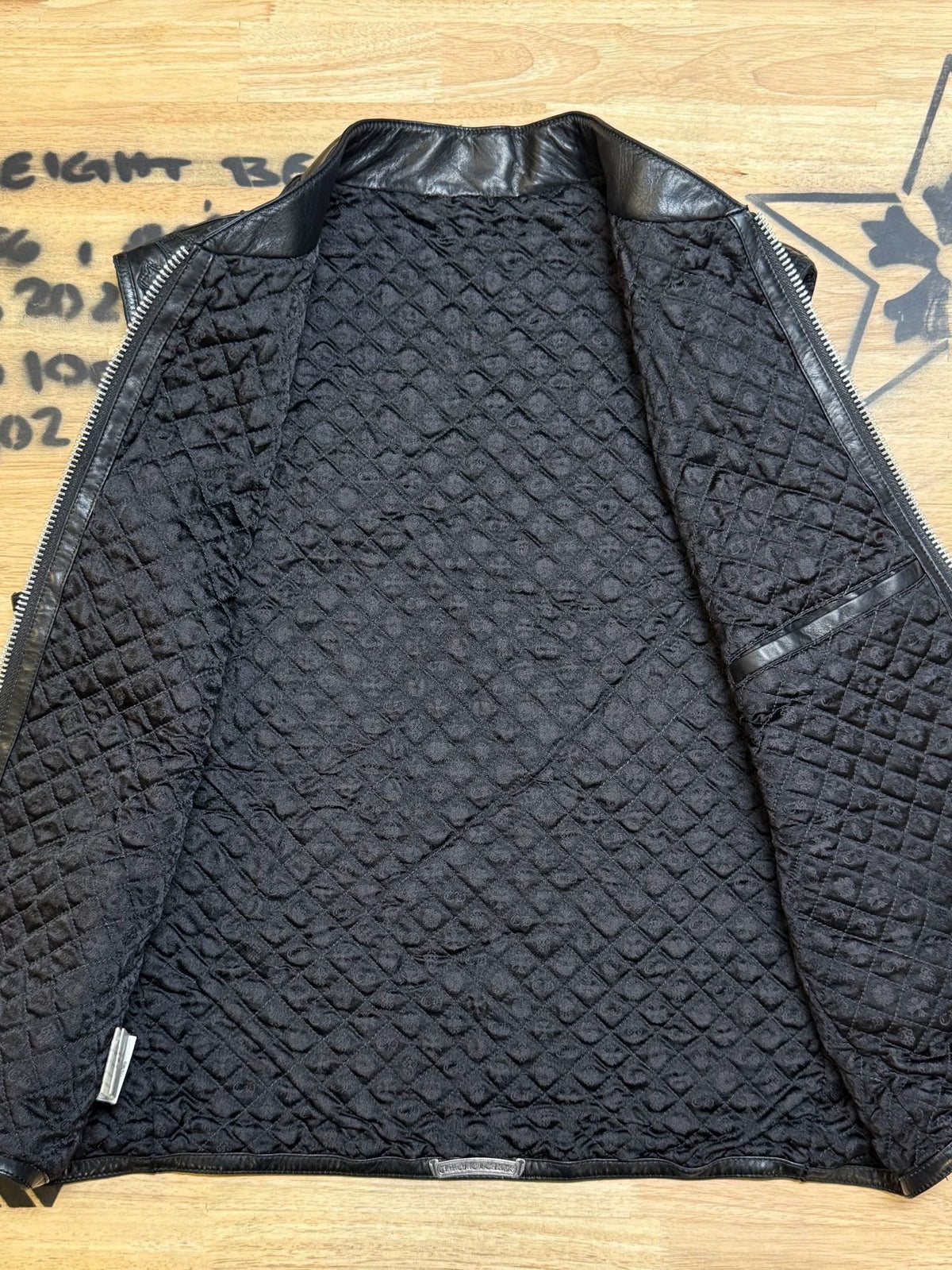 Chrome Hearts black leather Vest
