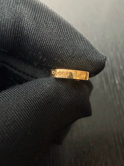 Chrome Hearts 22k gold diamond dog tag pendant