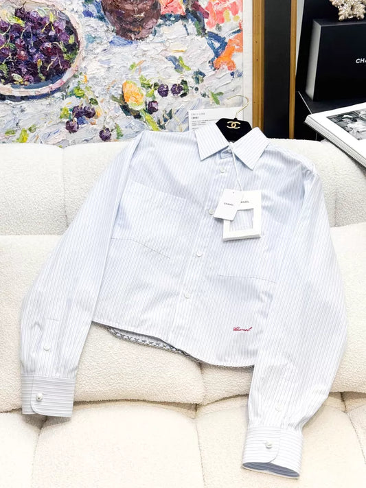 Chanel 26S blue and white shirt