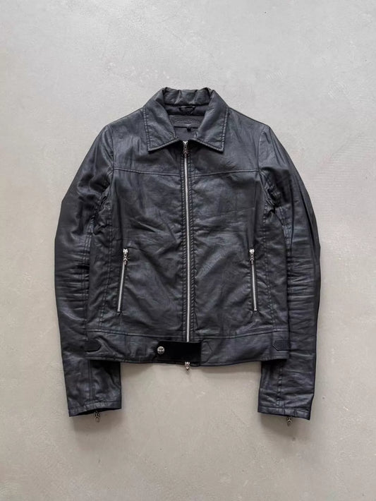Chrome Hearts Special Coated Goatskin Fleur Flame Sleeve Jacket