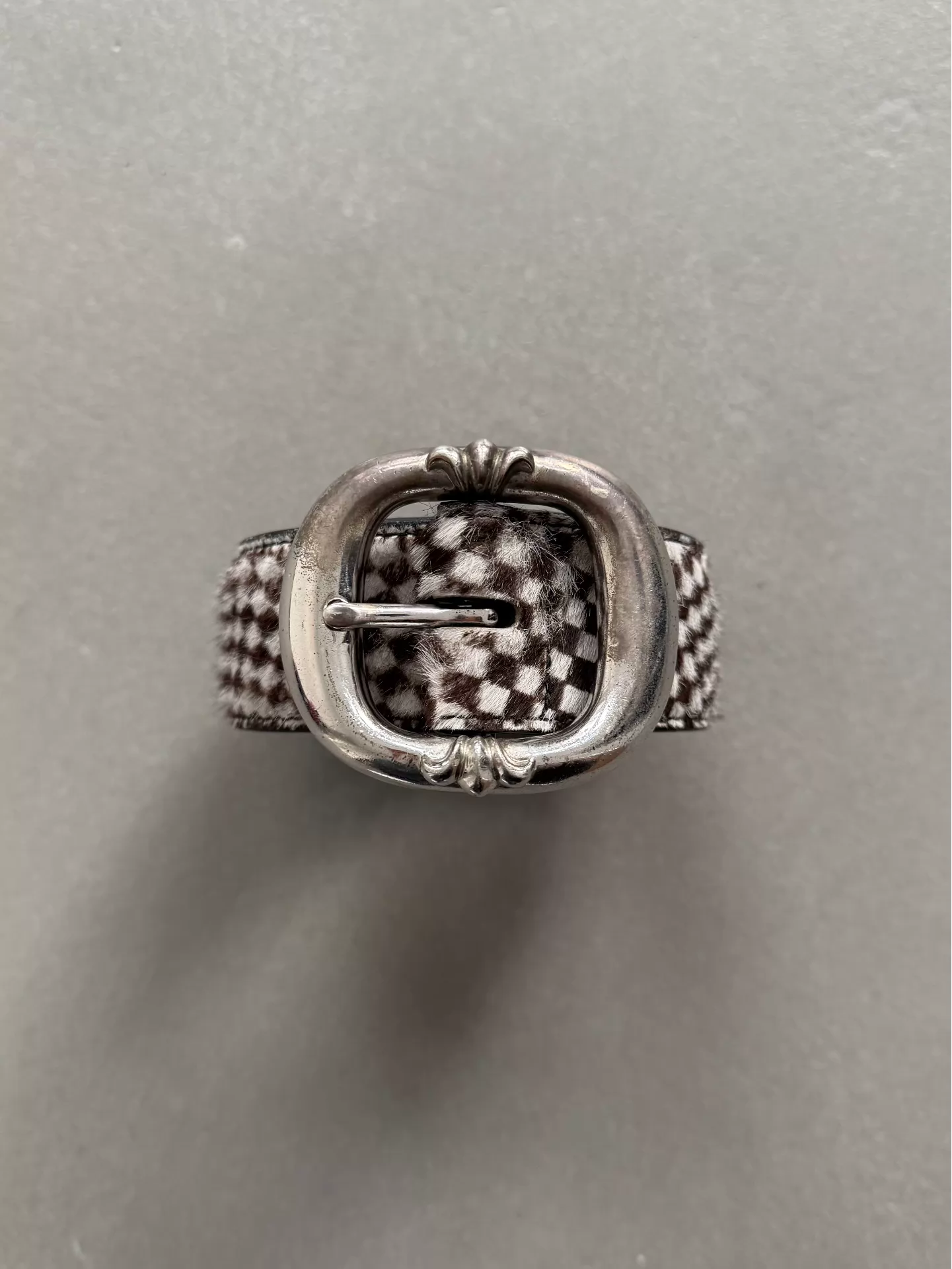 Chrome Hearts checkerboard scout flower Gunslinger Ring Belt