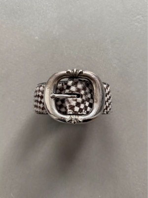 Chrome Hearts checkerboard scout flower Gunslinger Ring Belt