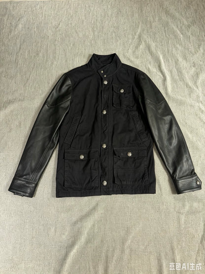 Chrome Hearts lambskin and leather-sleeved M65 Jacket