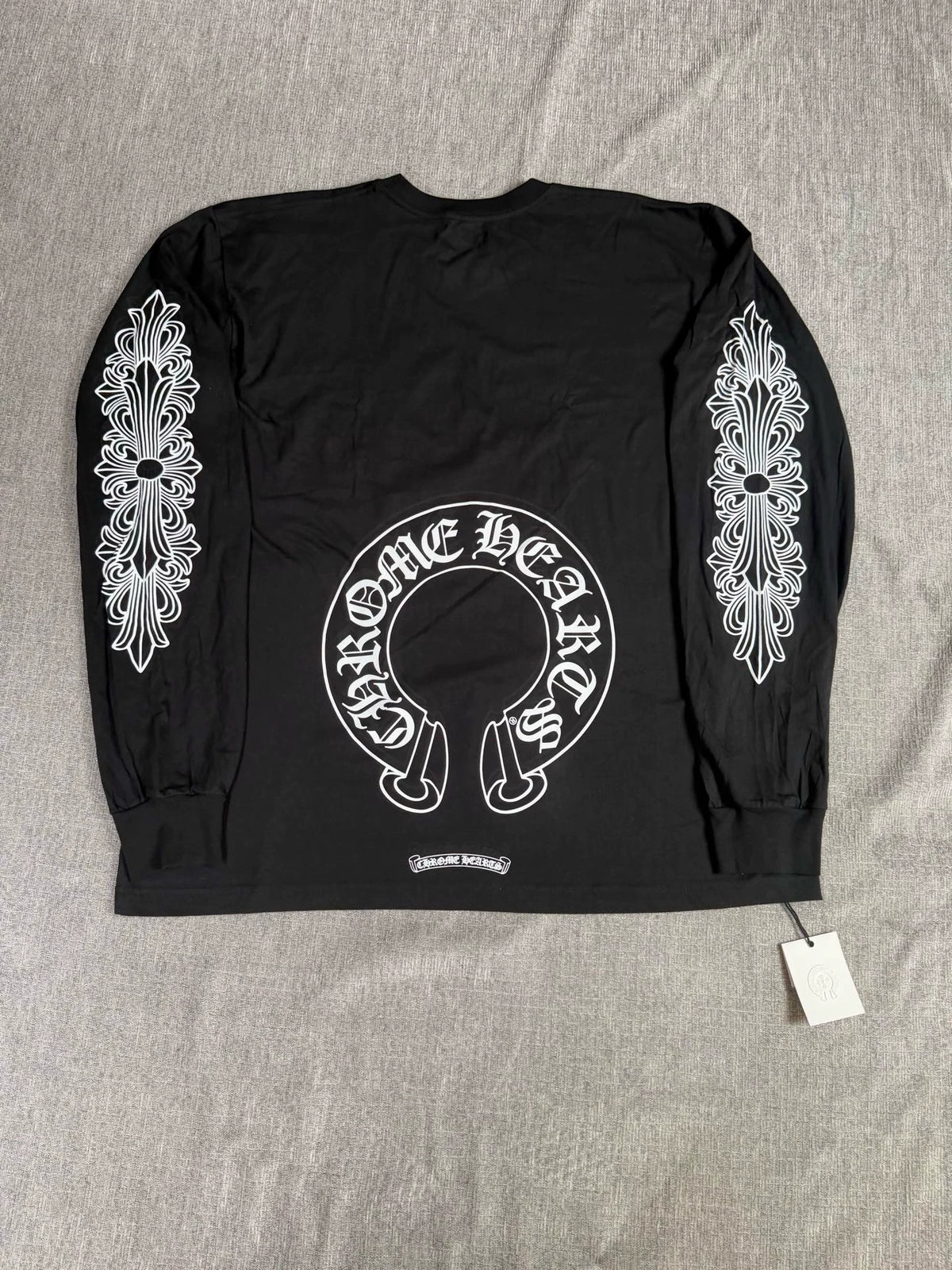 Chrome Hearts floral print horseshoe long-sleeved shirt