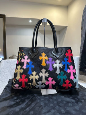 Chrome Hearts large leather tote bag