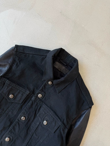Chrome Hearts Fleur Flame Jacket with Leather Sleeves