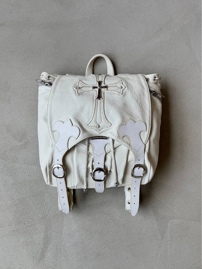Chrome Hearts White Cross Patchback Backpack