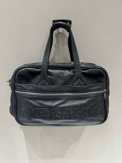 Chrome Hearts "CH BABY" Cross-Patterned Leather Crossbody Travel Messenger Bag