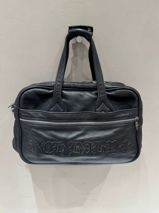 Chrome Hearts "CH BABY" Cross-Patterned Leather Crossbody Travel Messenger Bag