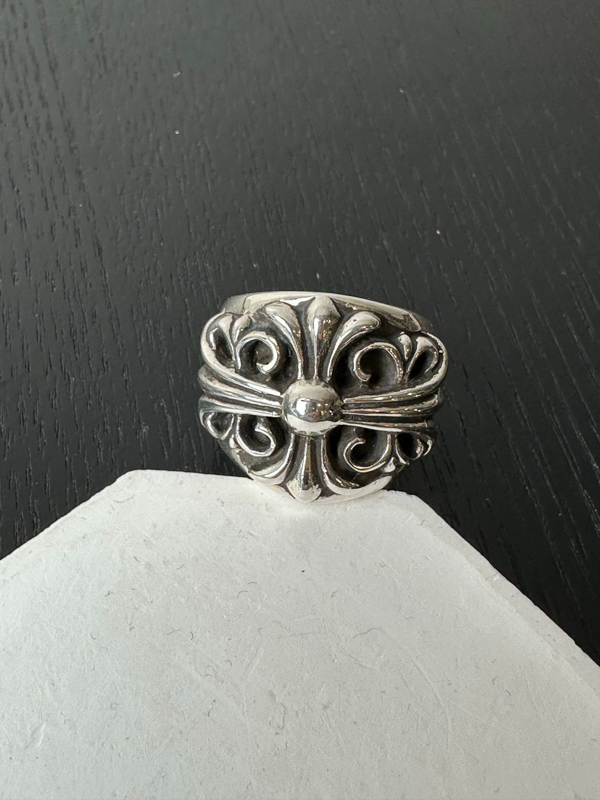 Chrome Hearts Sterling Silver Keep Guardian Wide Ring