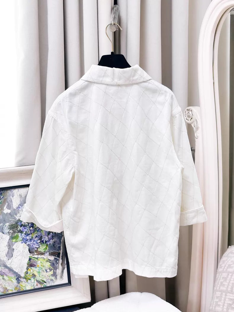 Chanel 26M white shirt jacket