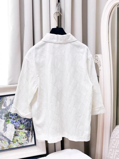 Chanel 26M white shirt jacket