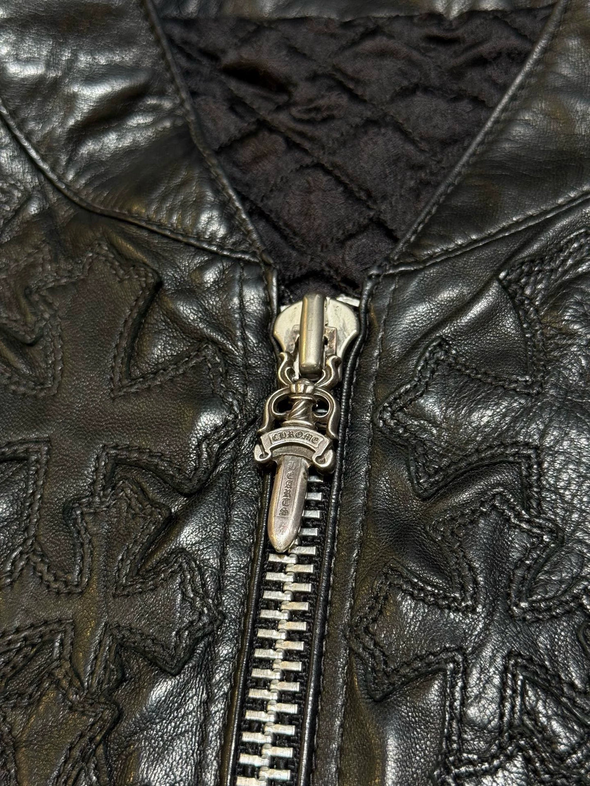 Chrome Hearts black leather Vest