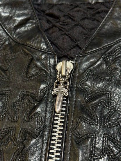 Chrome Hearts black leather Vest