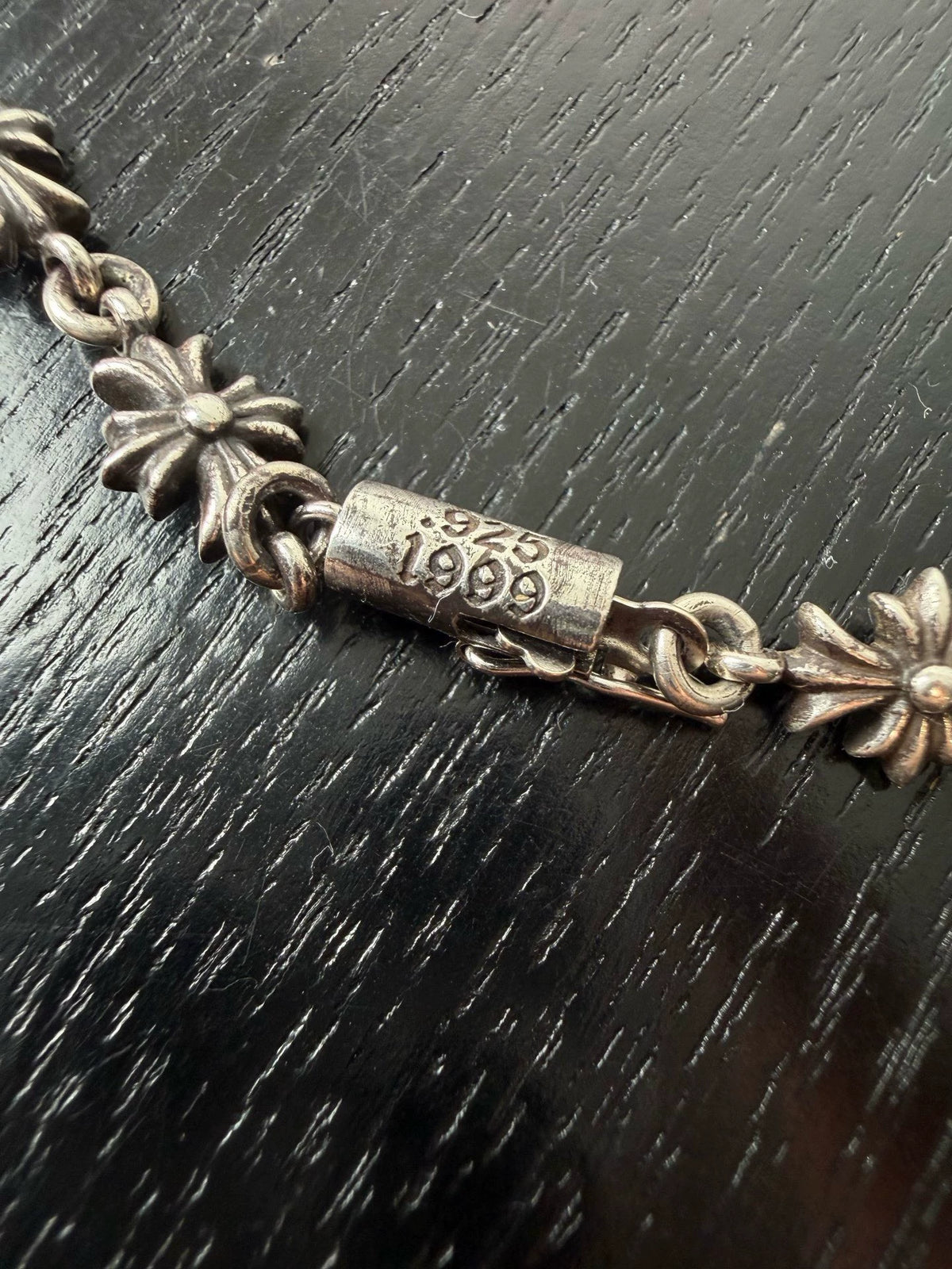 Chrome Hearts Sterling Silver Tiny Cross Necklace