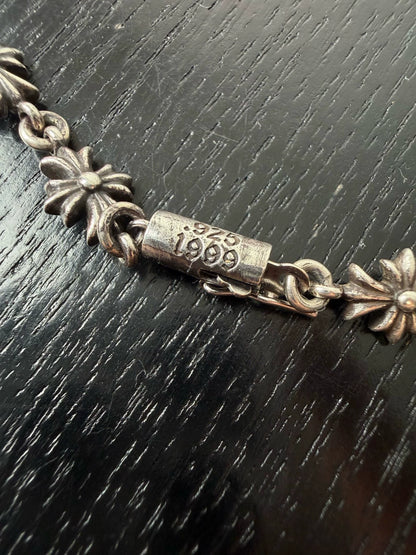 Chrome Hearts Sterling Silver Tiny Cross Necklace