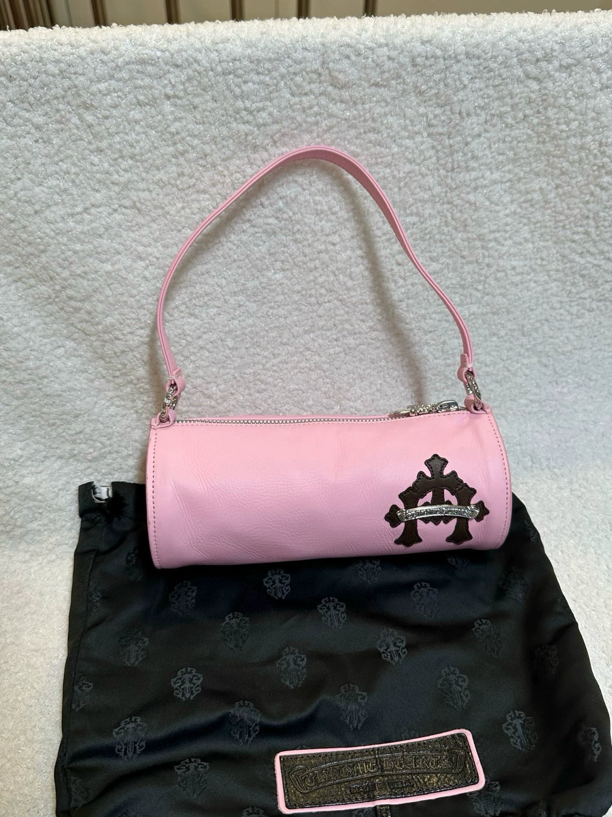 Chrome Hearts mini cylindrical bag