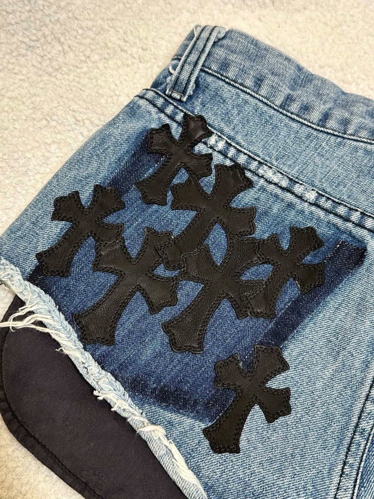 Chrome Hearts denim shorts
