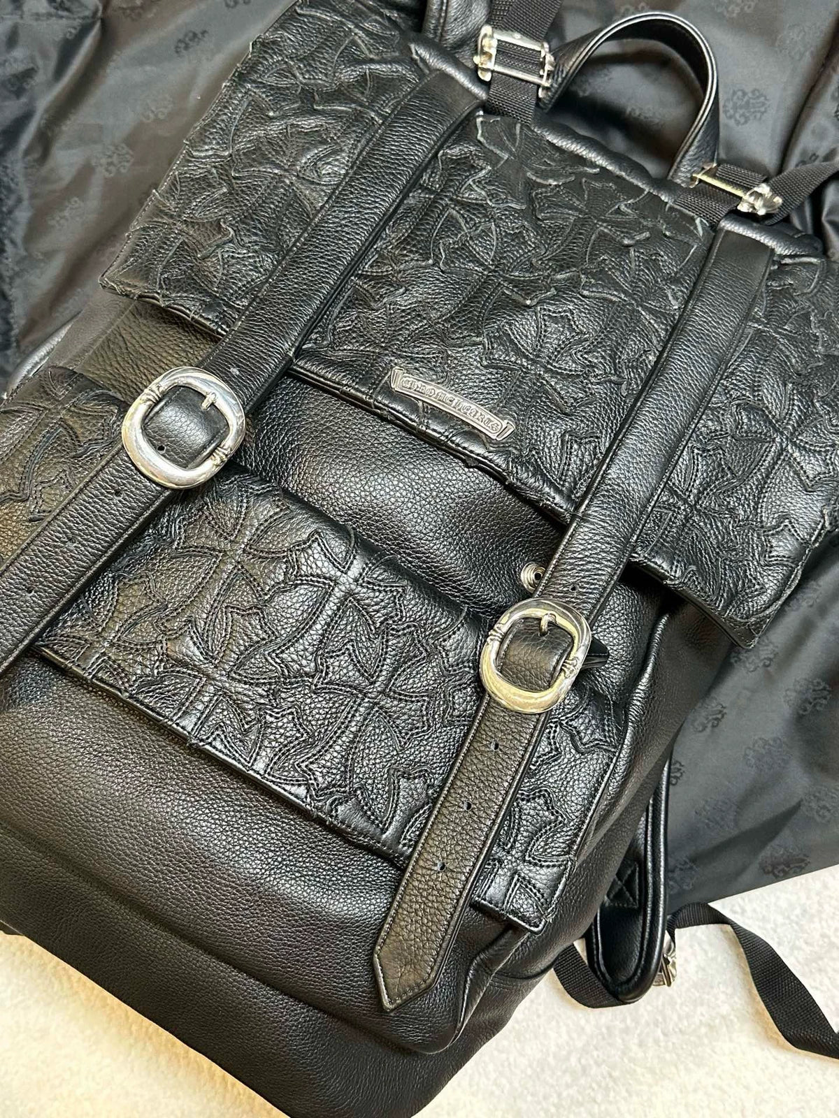 Chrome Hearts Leather Backpack