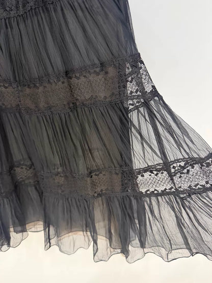 Chanel 24S Black lace Top
