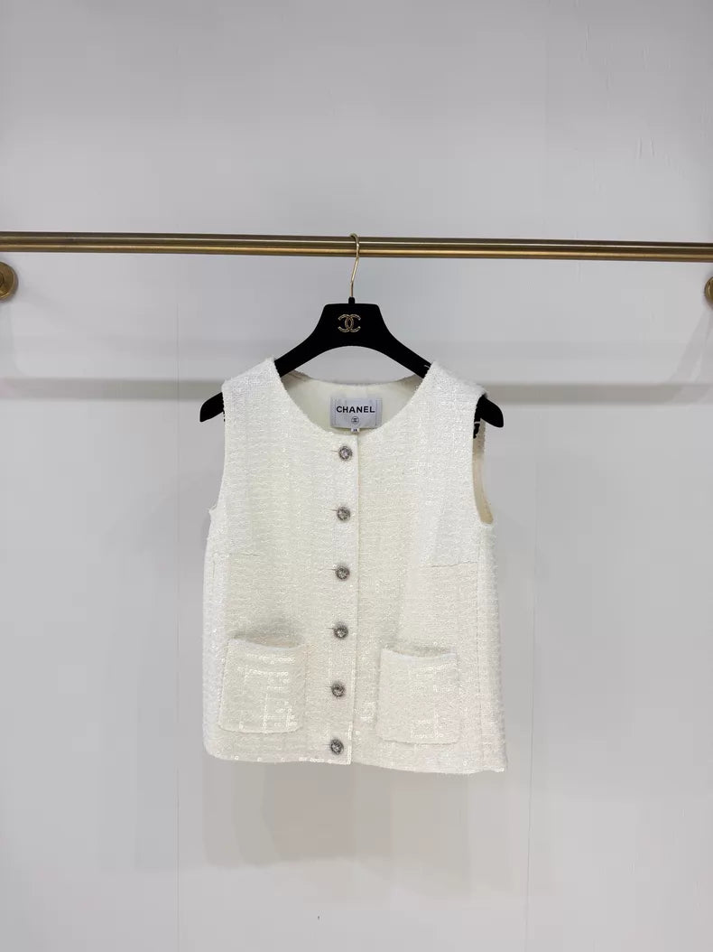 Chanel 25S White Vest