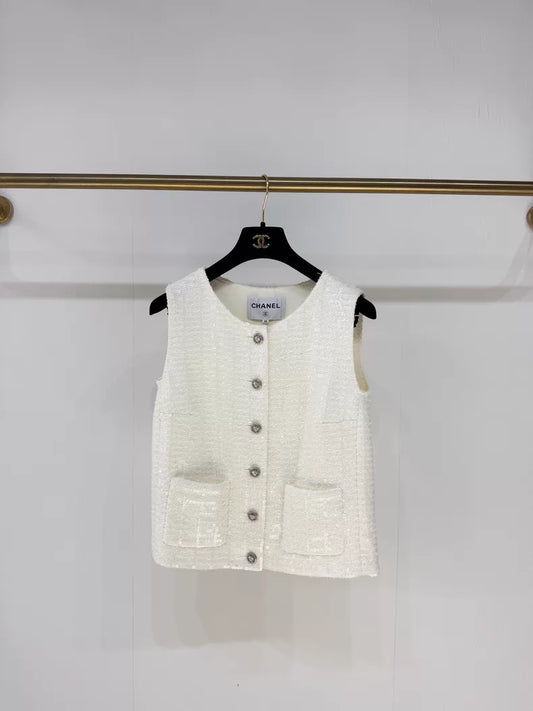 Chanel 25S White Vest