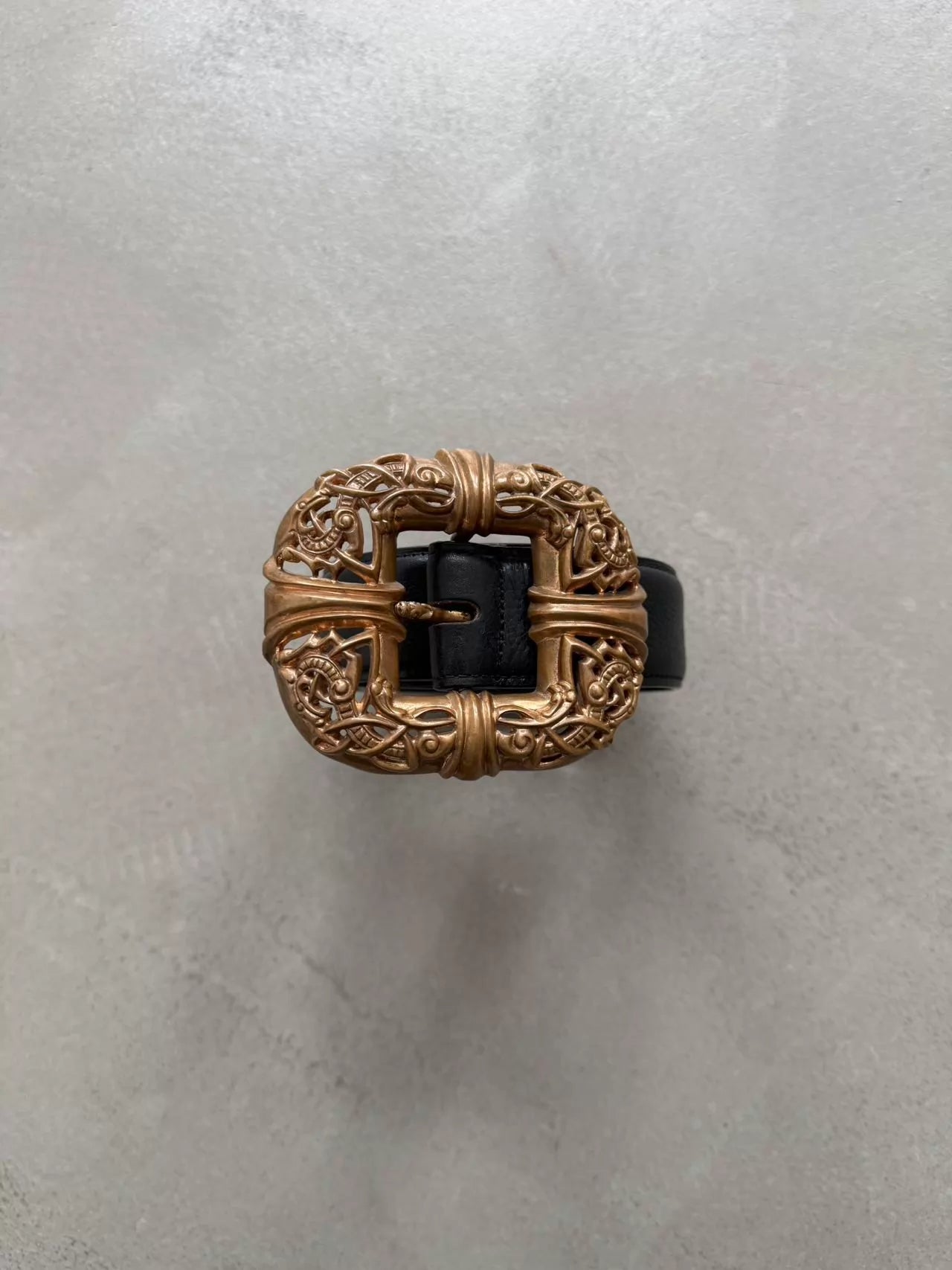 Chrome Hearts Oversized Double-Headed Celtic Brass Belt