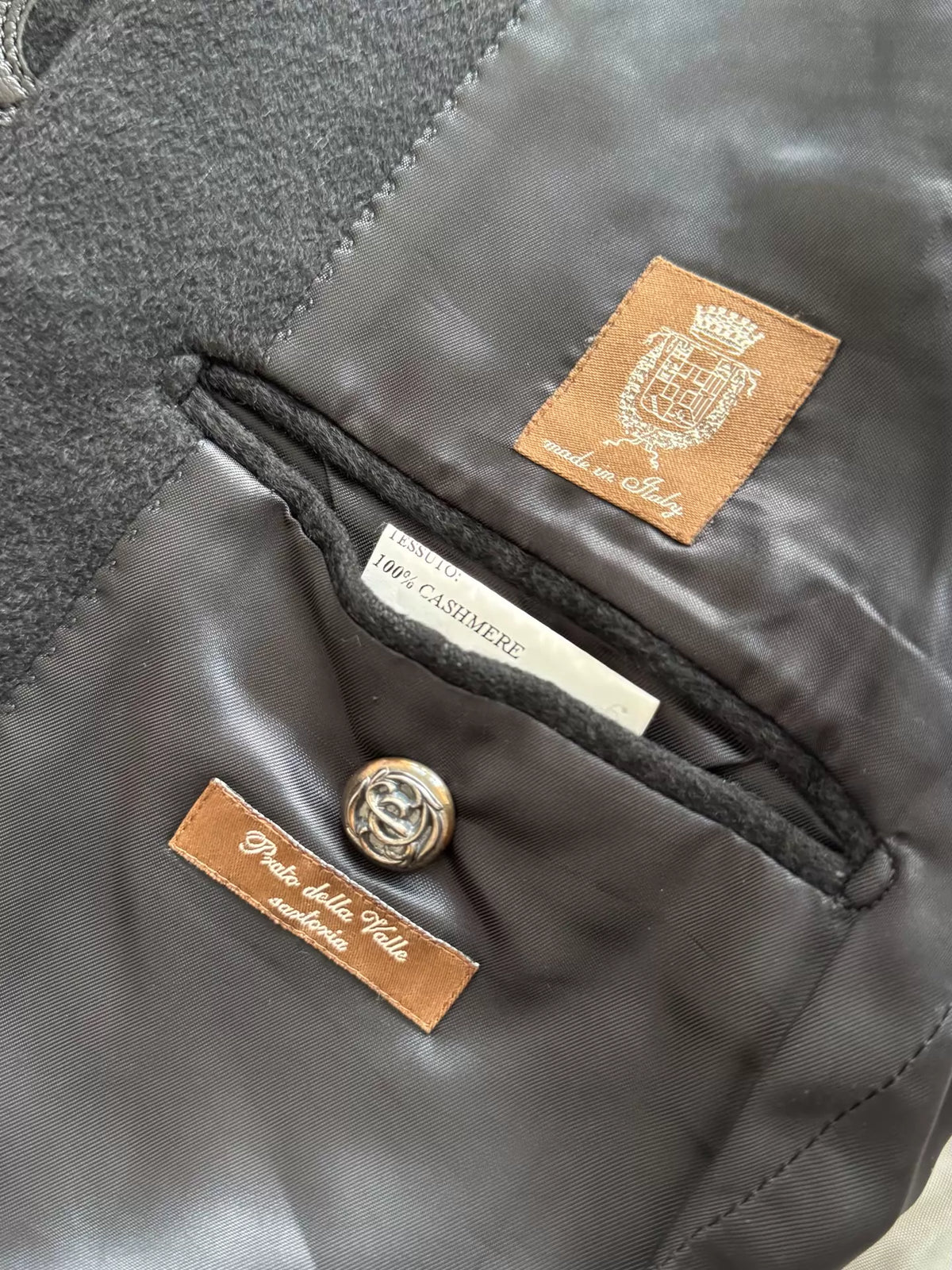 Chrome Hearts Iris Flower Appliqué Cashmere Suit with Silver Buttons