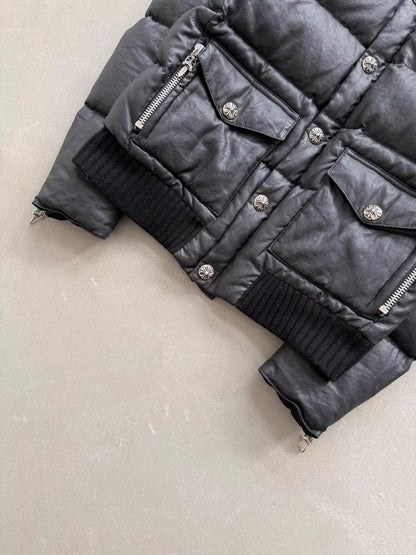 Chrome Hearts Gunslinger Down Jacket with Mink Collar