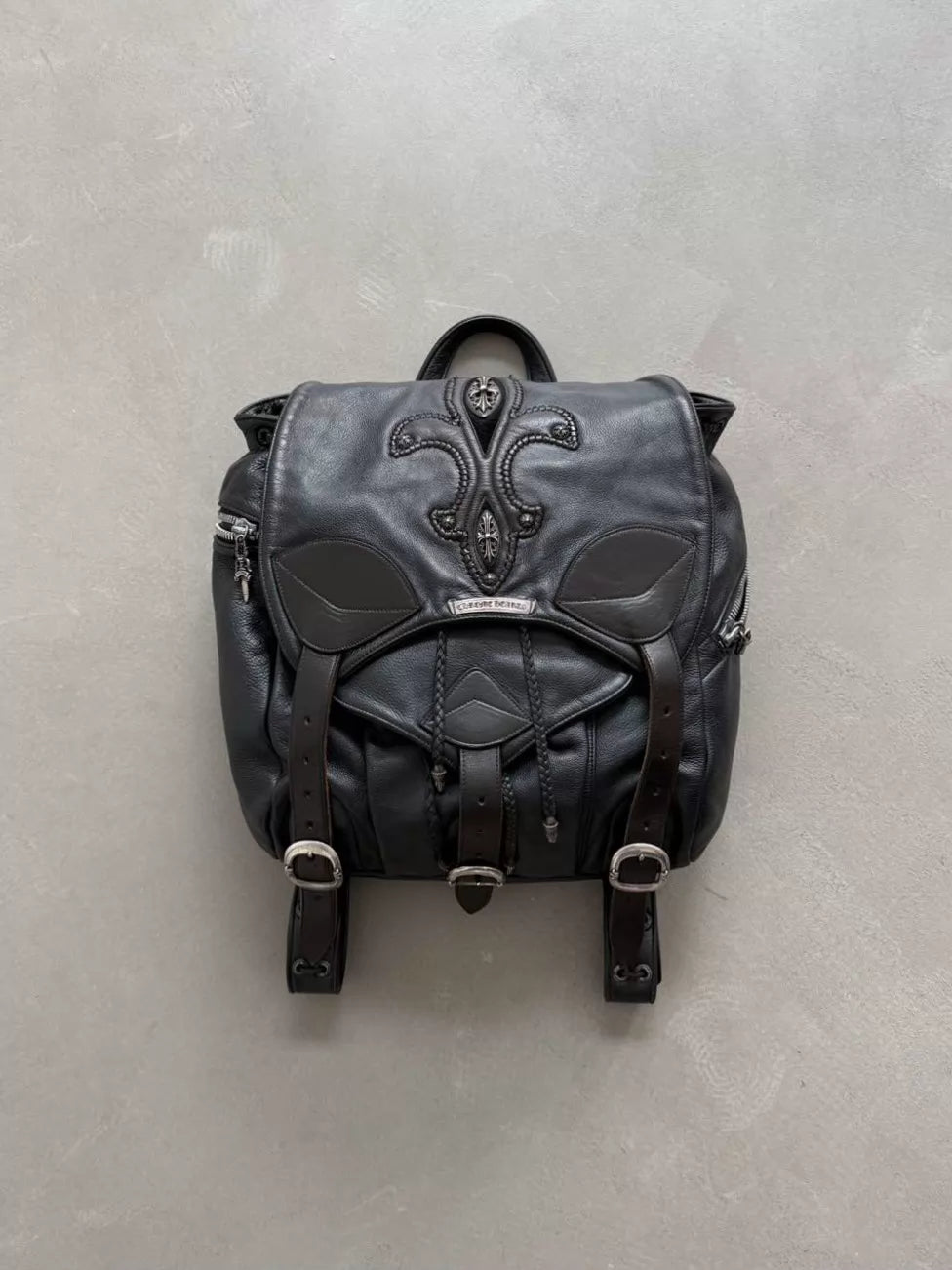 Chrome Hearts Iris Silver Embroidered Backpack
