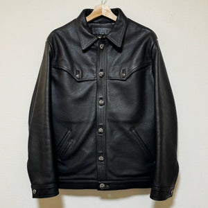 Chrome Hearts Multi-button Back Flame Leather Jacket