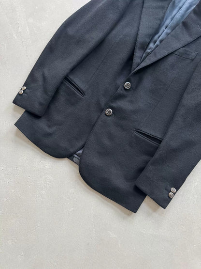 Chrome Hearts Iris Flower Appliqué Cashmere Suit with Silver Buttons