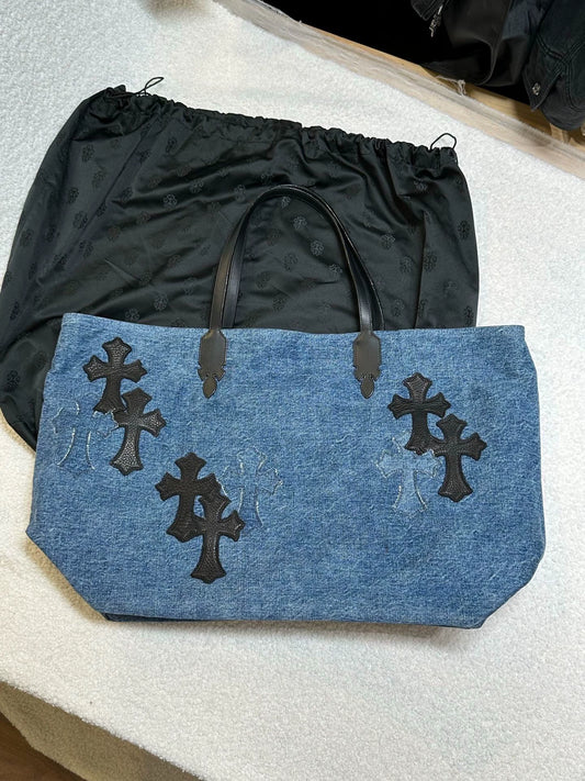 Chrome Hearts denim tote bag