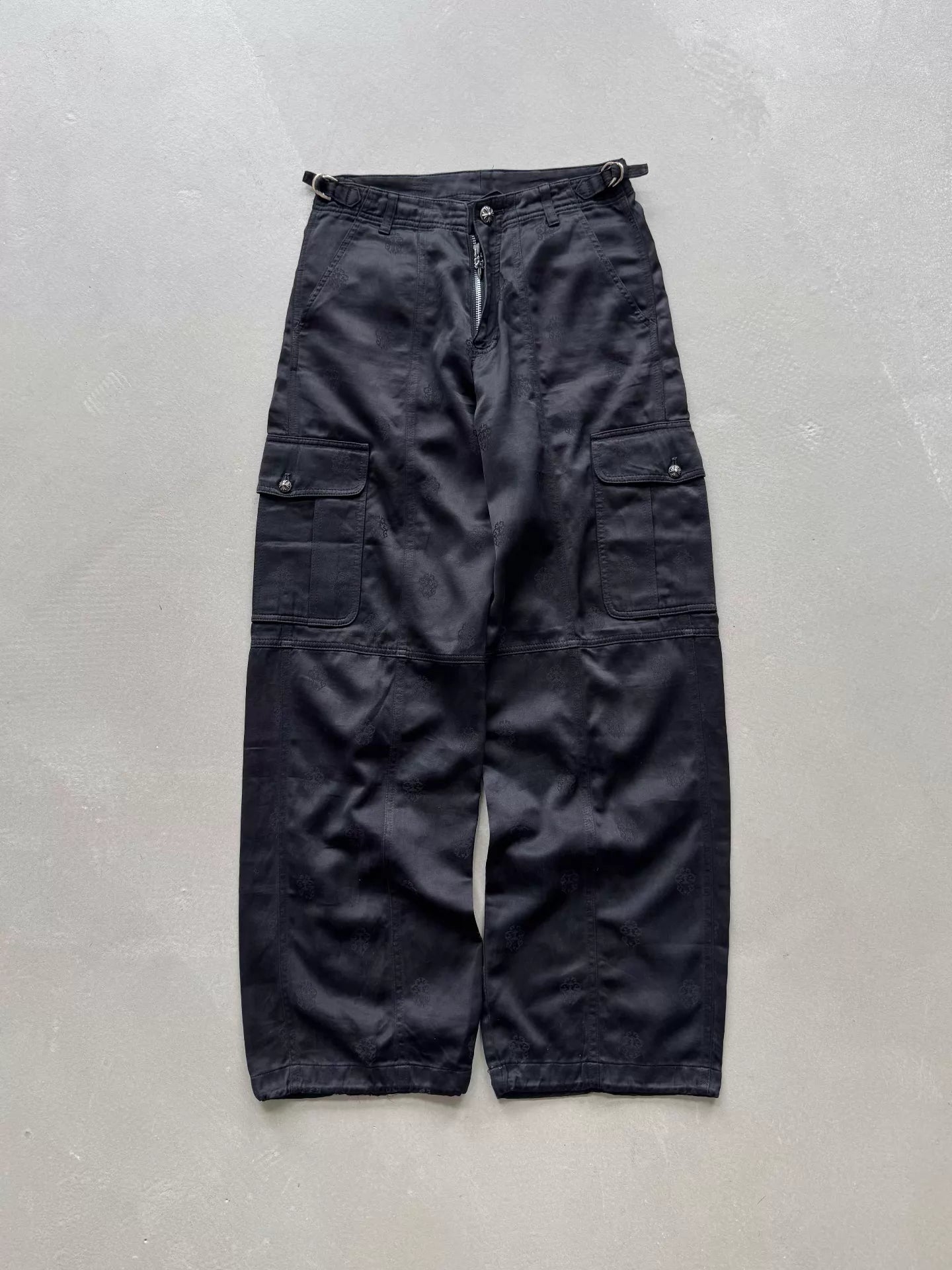 Chrome Hearts all-over print vine and sword patterned silk Cargo Pants