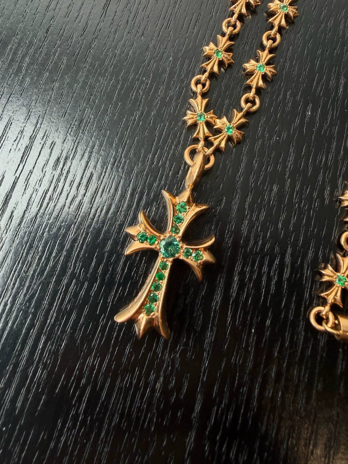 Chrome Hearts 22k gold Tiny E Necklace