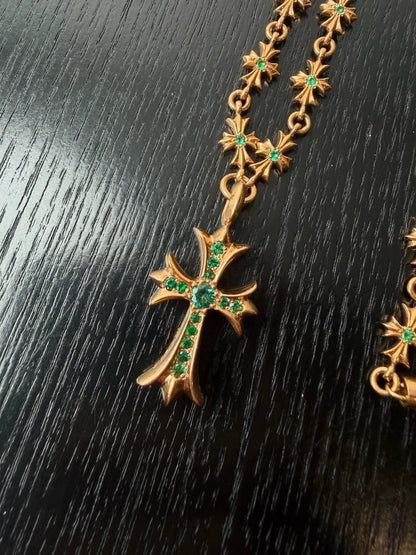 Chrome Hearts 22k gold Tiny E Necklace
