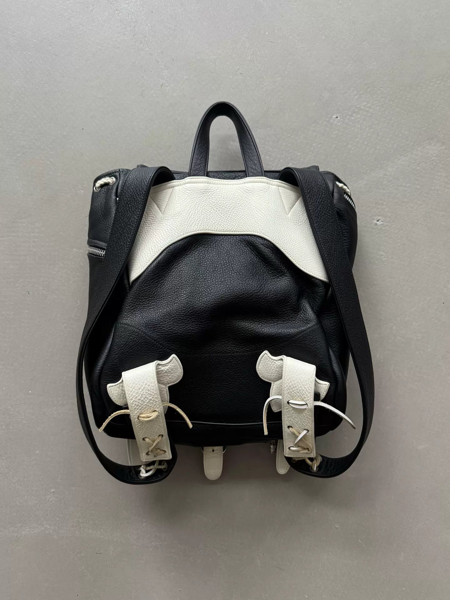Chrome Hearts Black and White Color Block Backpack