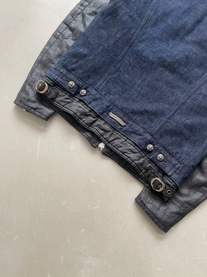 Chrome Hearts Denim Patchwork Waxed Coated Cotton Jacket