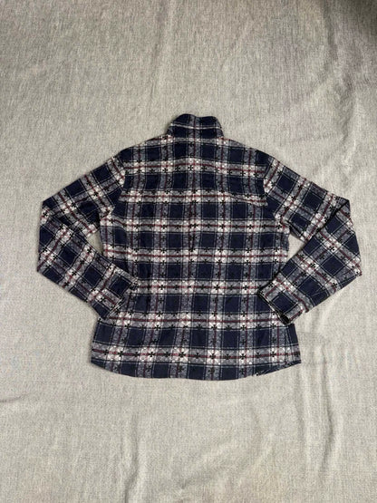 Chrome Hearts blue cross-pattern all-over print shirt/jacket