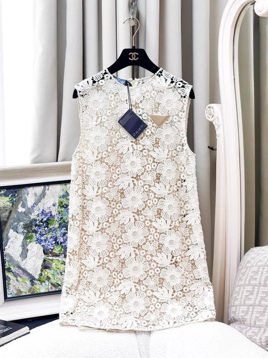 Prada beige two-piece dress