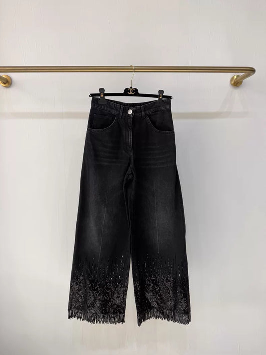 Chanel 25S Black Jeans