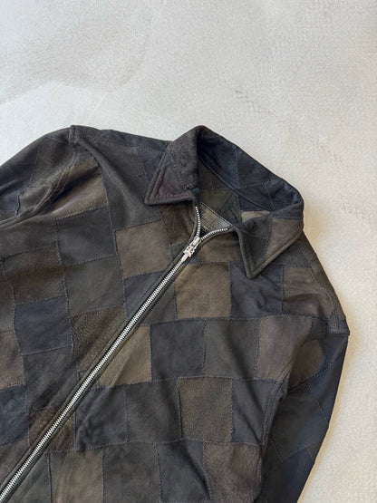 Chrome Hearts Fleur Flame Shirt with Leather Trim