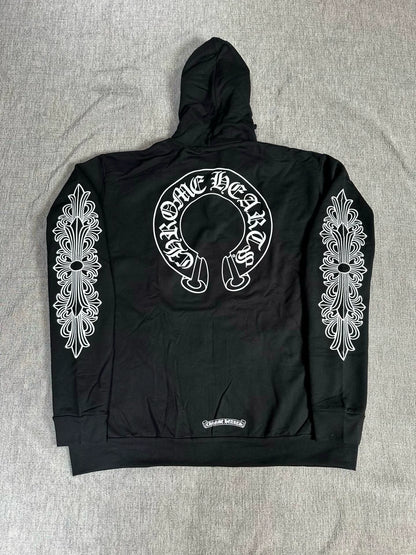 Chrome Hearts horseshoe print zip-up jacket