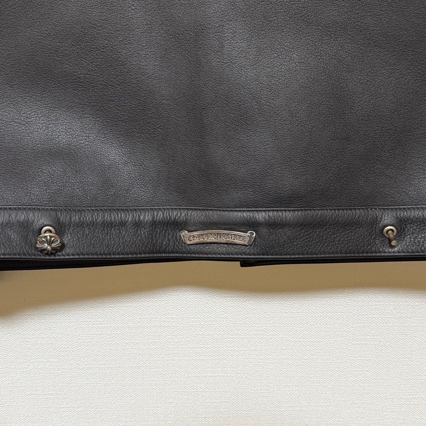 Chrome Hearts Multi-button Back Flame Leather Jacket